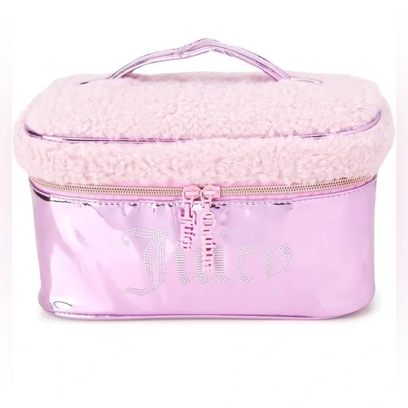Juicy Couture Pink Metallic Train Case - Picture 1 of 4
